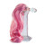 Faux Pony Tail Crystal Minx Detachable Glass Butt Plug by Crystal Delights-Pink