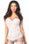 Top Drawer Lace Boned Corset with Rhinestones by Daisy Corsets-White