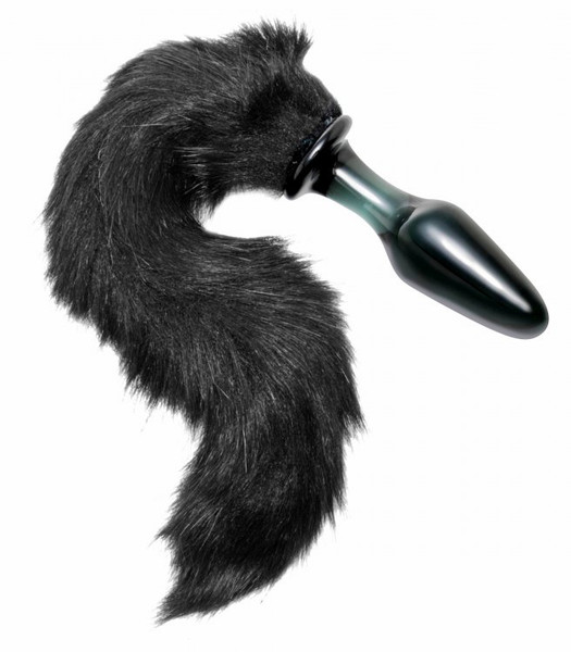 Tailz Midnight Fox Tail Glass Anal Plug by XR Brands