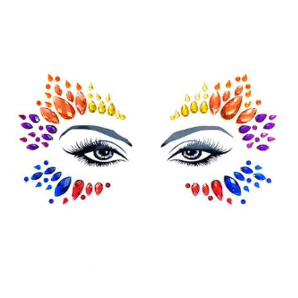 Pride Tribe Crystal Jewel Face Stickers