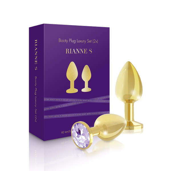 Gold Plated Steel Booty Plug Set by Rianne S