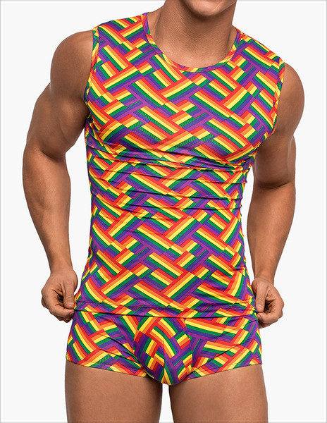 Male Power Rainbow Pride Fest Fitness Tank Top for Men