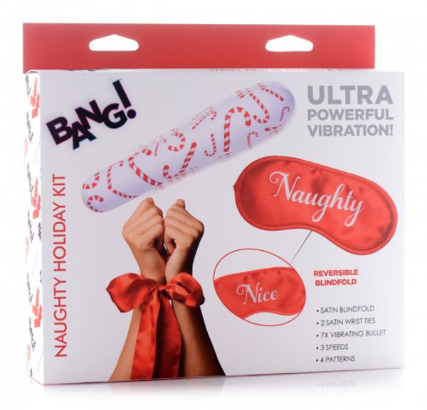 Naughty Holiday Candy Cane Vibrator Kit