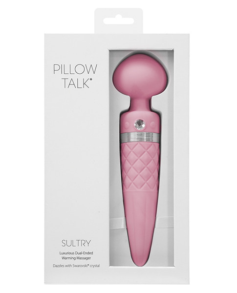 Pillow Talk Sultry Vibrating Rotating Wand-Pink