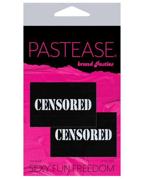 Pastease Black Censor Bar Nipple Pasties