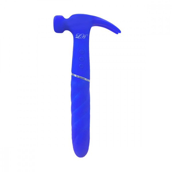 Love Hamma Rounded Thrusting Rabbit Vibrator-Blue