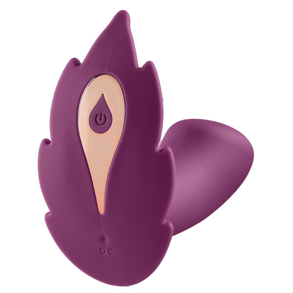 Partner Play Panty Leaf Vibrator by Cloud 9 Health and Wellness-Plum