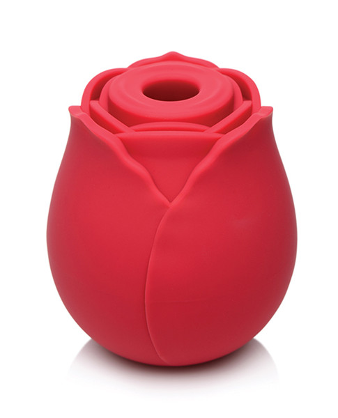 Inmi Bloomgasm Wild Rose Suction Clit Stimulator by XR Brands-Red