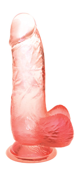 Shades 6 Inch Gradient Clear and Coral Dildo