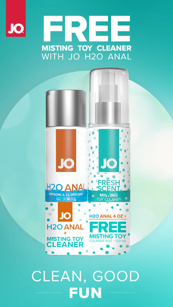 JO H2O Anal Lube and FREE JO Misting Sex Toy Cleaner