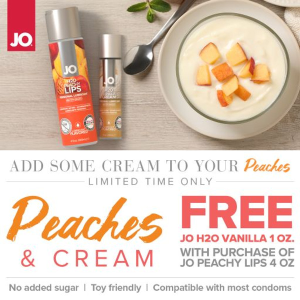 JO H2O Peachy Lips Lube and H2O Vanilla Cream Lube