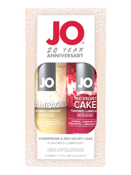 JO Champagne and Red Velvet Cake Flavored Lube Set