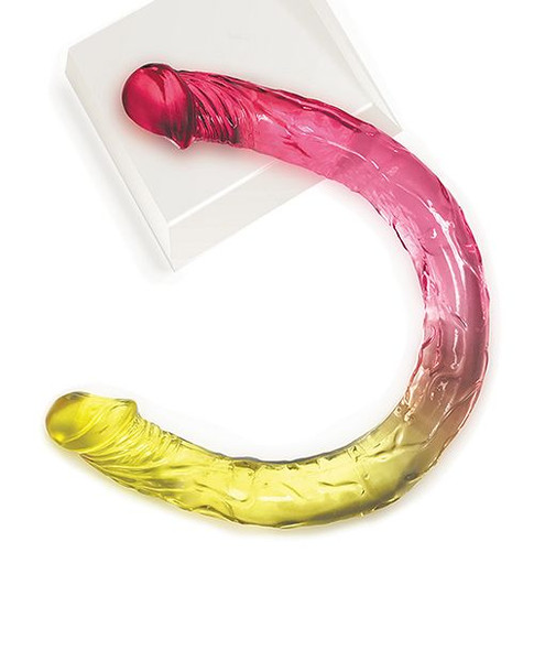 Shades Gradient Pink and Yellow Double Dildo