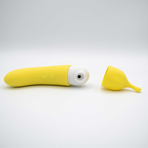 Banana Cream Air Pulse and G-Spot Vibrator by Natalie's Toy Box