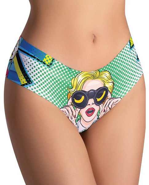 Mememe Comics Curious Girl Printed Slip Panty