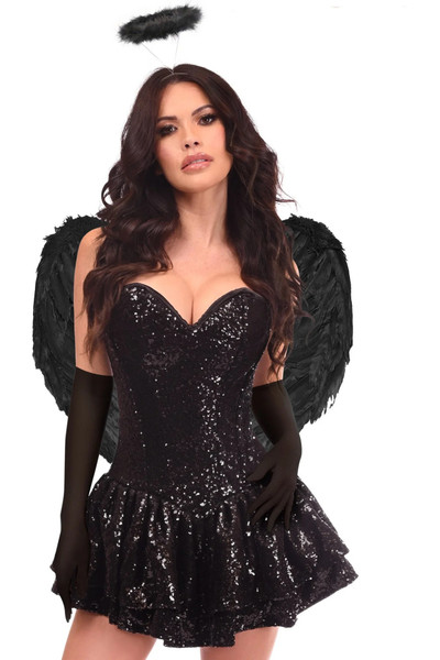Sequin Dark Angel Corset Dress Costume by Daisy Corsets