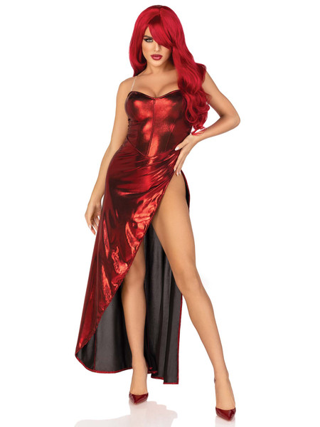 Long Red Gown Jessica Rabbit Costume