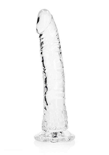 RealRock Crystal Clear Slim 9 Inch Dildo
