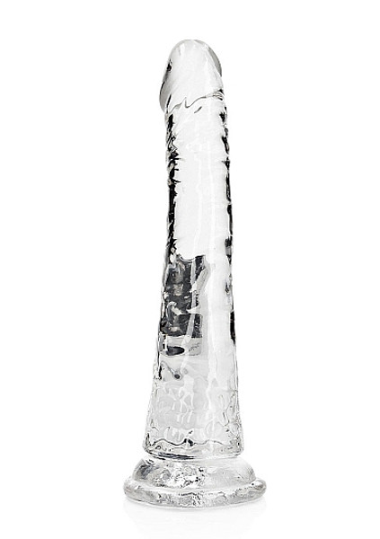 RealRock Crystal Clear Slim 7 Inch Dildo