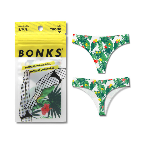 Bonks Tropic Like It's Hot Classic Thong Packaged Emergency Underwear