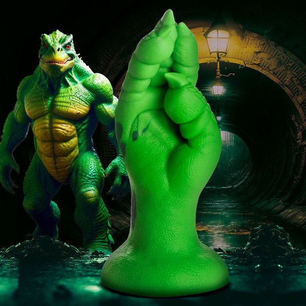 Creature Cocks Green Raptor Claw Fisting Silicone Dildo