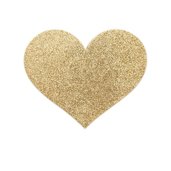 Gold Flash Heart Glitter Pasties by Bijoux Indiscrets