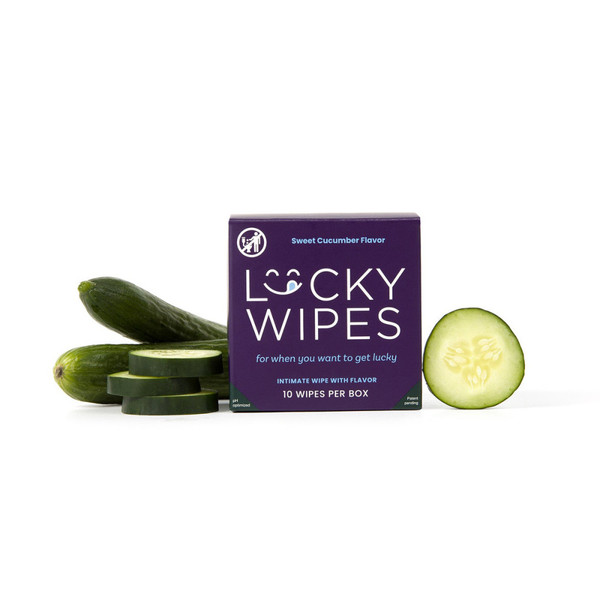 Lucky Wipes Sweet Cucumber Flavored Wipes for Men 10-Pack