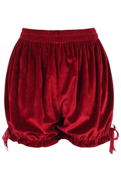 Daisy Corsets Dark Red Velvet Bloomers
