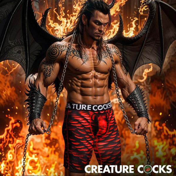 Creature Cocks Creature Wear Horny Devil Demon Boxer Shorts