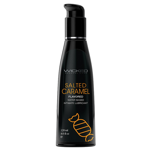 Aqua Water Based Flavored Lubricant by Wicked Sensual Care-Salted Caramel