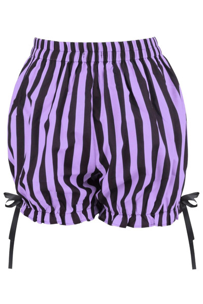 Daisy Corsets Black and Light Purple Striped Bloomers