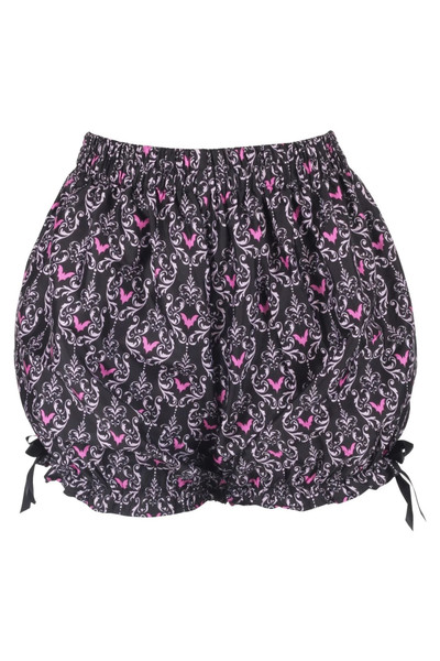 Daisy Corsets Pink and Black Damask Bats Crepe Bloomers Daisy Corsets Pink and Black Damask Bats Crepe Bloomers