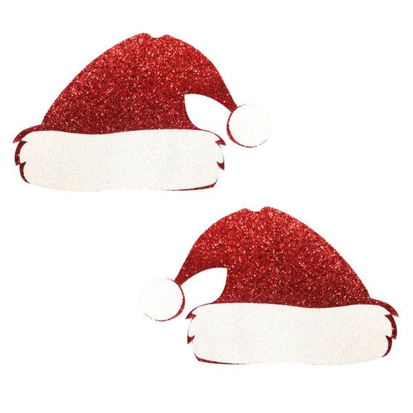 Glitter Santa Hat Nipple Cover Pasties