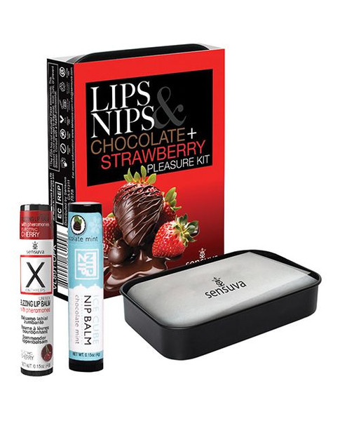 Sensuva Lips and Nips Chocolate Strawberry Pleasure Kit
