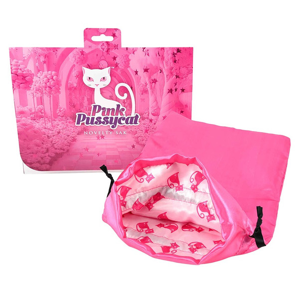 Pink Pussycat Antibacterial Toy Bag