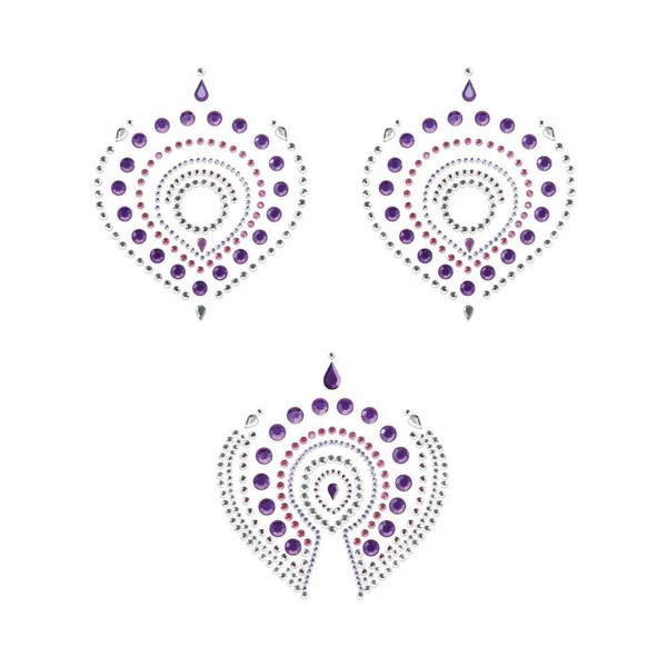 Bijoux Indiscrets Flamboyant Purple Pink Rhinestone Body Decorations