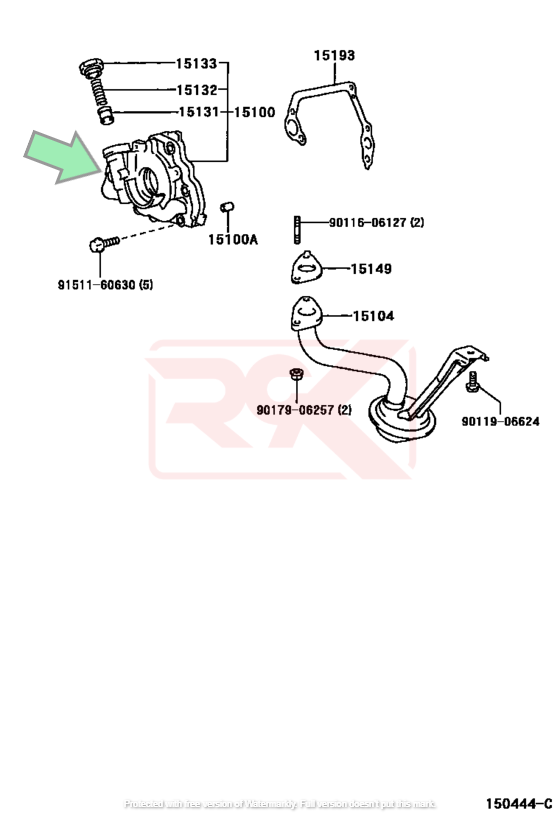 Oil Pump Assembly - 2ZZ-GE - 15100-88600 - R9K Tuned