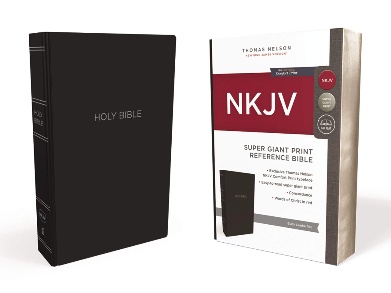 NKJV Comfort Print Reference Bible, Super Giant Print, Leather