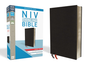 NIV, Thinline Bible, Large Print, Bonded Leather, Black, Red Letter Edition, Comfort Print Enlarge Book Cover NIV, Thinline Bible, Large Print, Bonded Leather, Black, Red Letter Edition, Comfort Print