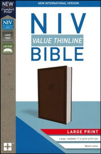 NIV Value Thinline Bible Large Print Brown, Imitation Leather NIV Value Thinline Bible Large Print Brown, Imitation Leather