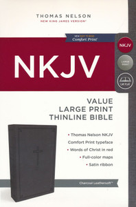NKJV Value Thinline Bible Large Print, Imitation Leather, Charcoal NKJV Value Thinline Bible Large Print, Imitation Leather, Charcoal