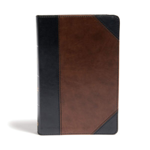 CSB Large Print Personal Size Reference Bible, Black/Brown Leathertouch Imitation Leather CSB Large Print Personal Size Reference Bible, Black/Brown Leathertouch Imitation Leather