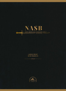 NASB Large-Print Wide Margin Bible--genuine leather, brown NASB Large-Print Wide Margin Bible--genuine leather, brown