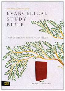 NKJV Evangelical Study Bible, Comfort Print--soft leather-look, brown NKJV Evangelical Study Bible, Comfort Print--soft leather-look, brown