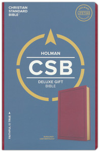 CSB Deluxe Gift Bible, Burgundy LeatherTouch