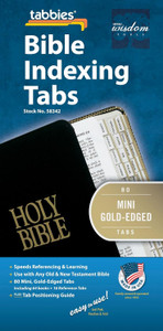 Tabbies Mini Gold-Edged Bible Indexing Tabs, Old & New Testament, 80 Tabs Including 64 Books Tabbies Mini Gold-Edged Bible Indexing Tabs, Old & New Testament, 80 Tabs Including 64 Books