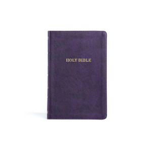 KJV Thinline Bible, Plum LeatherTouch, Red Letter