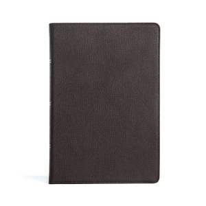 KJV, Large Print Thinline Bible, Holman Handcrafted Collection, Brown Premium Goatskin