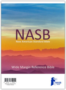 NASB 2020 Wide Margin Reference Bible - genuine leather, black