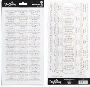 DaySpring Traditional Bible Tabs, 66 Gold Cardstock Stickers